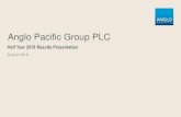 Anglo Pacific Group PLC · » Acquisition of a 0.5% NSR over the Canariaco copper project for £0.8 million (US$1.0 million) payable in Anglo Pacific shares » Kestrel mine acquired