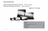 MICROMASTER Vector MIDIMASTER Vector - Siemens · G85139-H1751-U553B Siemens plc 1998 2/13/98 1. 4 1. MICROMASTER Vector (MMV) MIDIMASTER Vector(MDV) 120W MMV 75KW MDV 200%, 3s 150%,