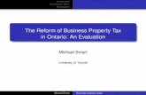 The Reform of Business Property Tax in Ontario: An Evaluation · The Reform of Business Property Tax in Ontario: ... Mississauga -1.2 -1.5 -30.4 0.4 ... The Reform of Business Property
