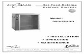 Model: 500-PH/GD - alto-shaam.com · 500-PH/GD (REV. 0) • INSTALLATION/OPERATION/SERVICE MANUAL • 2 1. This appliance is intended to hold foods for the purpose of human consumption.