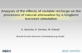 Analysis of the effects of variable recharge on the ... · 1 Analysis of the effects of variable recharge on the processes of natural attenuation by a longterm transient simulation
