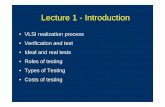 Lecture 1 - Introductionfglima/projeto/aula1t.pdf · Lecture 1 - Introduction • VLSI realization process • Verification and test ... • fabrication + packaging + assembly –