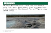 Water-Chemistry Data for Selected Hot Springs, Geysers ... 20041316.pdf · Water-Chemistry Data for Selected Hot Springs, Geysers, and Streams in Yellowstone National Park, Wyoming,