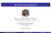 MATEMATICAS B ASICAS - Facultad de Cienciasciencias.bogota.unal.edu.co/fileadmin/content/matematicas/document... · Universidad Nacional de Colombia Matem aticas B asicas Conjuntos