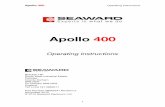 Apollo 400 - Free Instruction Manuals · The Apollo 400 may apply high voltage or mains power parts of the appliance while tests are active. presence or absence of hazardous voltages,