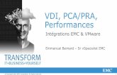 VDI, PCA/PRA, Performances - france.emc.com · VDI, PCA/PRA, Performances Intégrations EMC & VMware Emmanuel Bernard – Sr vSpecialist EMC © Copyright 2012 EMC Corporation. All