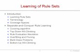 Learning of Rule Sets - Technische Universität Darmstadt · Learning of Rule Sets ... hPrec= p p n p ∞ n 0. 17 ...