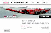 TM TEREX FINLAY TELEMATICS SYSTEM C1550 CONE … · 169 TM C1550 POWERPACK Tier 3 / Stage IIIA : Caterpillar C15 ACERT Engine Power: 390kW (522hp) Engine Speed : 1475 - 1625 rpm Tier