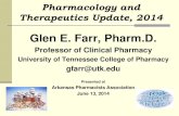Glen E. Farr, Pharm.D. -  · following slides. In addition, to ... Azithromycin poses the risk for torsades de pointes. The fluoroquinolones increase the risk for permanent peripheral