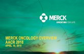 MERCK ONCOLOGY OVERVIEW AACR 2018 - s21.q4cdn.com a leader in delivering breakthrough approaches that extend and improve the lives of people with cancer merck oncology establish keytruda