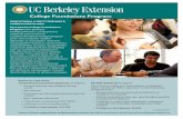 College Foundations Program - UC Berkeley Extension · College Foundations Program Варианты обучения Осенний или весенний триместр (15 недель)