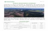 PUBLIC MONITORING SUMMARY - TANAC · Page 1 of 10 PUBLIC MONITORING SUMMARY TANAGRO S.A. has its head‐office in Montenegro, Rio Grande do Sul, Brazil, and manages an area of approximately