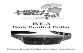 Bark Control Collar - High Tech Pet Productshightechpet.com/User_Manuals/BT-3_Press.pdf · High Tech Pet Products, Inc. 3 The third generation Bark Terminator – III is a completely