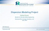 Dispersion Modeling Project - Department of Energy Modeling... · Dispersion Modeling Project ... – Some controls could go to SS, ... - includes option for RG 1.145 dispersion model