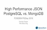 High Performance JSON PostgreSQL vs. MongoDB · 1 Server, two jails - one for Postgres & one for Mongo ... Hook syscalls, libc, application functions, etc Access function arguments,