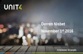Derren Nisbet November 1 2016info.unit4.com/rs/900-SZD-631/images/Derren Nisbet - Welcome.pdf · World's largest taxi company Takis facebook Most popular Media owner airbnb World's