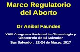 Marco Regulatorio del Aborto Regulatorio del... · del Aborto Dr Anibal Faundes XVIII Congreso Nacional de Ginecologia y Obstetricia de El Salvador ... 0,0 10,0 20,0 30,0 40,0 50,0