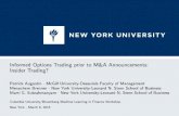 Informed Options Trading prior to M&A Announcements: Insider …cfe.columbia.edu/files/seasieor/center-financial-engineering/... · Research Design ü Options trading before M&As