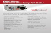 MPT-250C Wire Crimp Pull Tester - mouser.com · The MPT-250C is a Motorized Tensile Wire Crimp Pull Tester used to test a crimp contact’s or ter-minal’s tensile strength. The