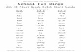   · Web viewSchool Fun Bingo. All 4. 1. First Grade. Dolch . Sight . Words. Ordered by frequency
