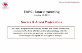 EAPCI Board meeting - European Society of Cardiology · Member Beatrice Magro Italy ... ”Do not reinvent the wheel ... Sandra.Griggio@gmail.com Nurses & Allied Professions