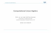 Computational Linear Algebra - cie.bv.tum.demundani/complinalg/part03.pdf · Computational Linear Algebra PD Dr. rer. nat. habil. Ralf-Peter Mundani Computation in Engineering / BGU
