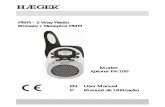 2 Way Rádio Emissor / Receptor PMR - Haeger · 2. Slide down the battery compartment cover and position the 3 batteries according to the polarity marking inside the compartment.
