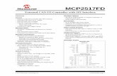 MCP2517FD External CAN FD Controller with SPI Interface · 2017 Microchip Technology Inc. DS20005688A-page 1 MCP2517FD Features General • External CAN FD Controller with SPI Interface