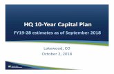 HQ 10‐Year Capital Plan - wapa.gov · Introduction • Welcome • Approach to plan development –HQ/regional collaboration –Capital planning committee –Customer feedback •
