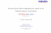 Emotion Recognition and Lie Detection System - elsys.ru · 1 Emotion Recognition and Lie Detection System VibraLite Version 7.3 User Manual ELSYS Corp.   Saint-Petersburg 2013