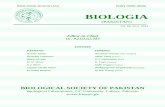 BIOLOGIA - Government College Universitygcu.edu.pk/Publications/Biologia/Vol59_No2_2013.pdf · BIOLOGIA (PAKISTAN) ISSN 0006-3096 BIOLOGIA ... sub-lethal dose of BPA on Biochemical