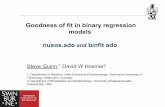 Goodness of fit in binary regression models nusos.ado and ... · Goodness of fit in binary regression models nusos.ado and binfit ado Steve Quinn,1 David W Hosmer2 1. Department of