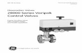 Masoneilan Valves 28000 Series Varipak Control Valves · 2018-11-04 · * Valves 28000 Series Varipak Control Valves ... 6.3” (160mm) Face-to-Face: ... Seat leakage class ratings