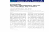REVIEW ARTICLE Application of immunostimulants in ... · Aquaculture Research, 2016, 1–23 doi:10.1111/are.13161. ... Taboada, Valenzuela, Pascual, Sanchez and Rosas (2003) demonstrated