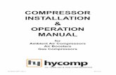 COMPRESSOR INSTALLATION OPERATION MANUALhycompusa.com/wp-content/uploads/2010/11/compressor-io-manual-11... · COMPRESSOR INSTALLATION & OPERATION MANUAL for ... Pre-Startup Check