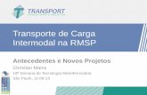 Transporte de Carga Intermodal na RMSP - aeamesp.org.br · FERROANEL: ANTECEDENTES DÉCADA DE 70: • Liberar de carga de passagem as linhas de subúrbio: • - Suzano - Rio Grande