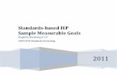Standards-based IEP Sample Measurable Goals · Brainstorming web Picture-symbol program Greeting card making Given an in-depth unit of study, the student will demonstrate his/her