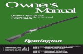 Owner’s Manual for: Remington Premier® Over and Under … · 3 2nd COMMANDMENT (cont’d) Firearms Should be Unloaded When Not in Use and Secured from Unauthorized Use. Whenever