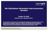 MA Distributed Generation Interconnection Seminar DG Interconnection... · The information summarized
