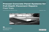 Precast Concrete Panel Systems for Full-Depth Pavement ...precastconcretepavement.org/ReferenceMaterial/PPCP30 FHWA PC Pvmt... · Precast Concrete Panel Systems for Full-Depth Pavement