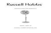 MODEL: RHPF-40 RUSSELL HOBBS PEDESTAL FAN · Thank you for purchasing the Russell Hobbs RHPF-40 Oscillating Pedestal fan. Each unit has been manufactured to ensure safety, ... INSTRUÇÕES