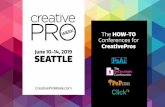Download our 2019 "Why Attend" PDF brochure · CreativePro Week is the world’s best “how-to” event for creative professionals who design, create, or edit in Adobe InDesign,
