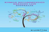KUMON RECOMMENDED READING LIST AUSTRALIA .To celebrate Kumon Australia and New Zealand’s 30th anniversary