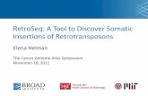 RetroSeq: A Tool To Discover Somatic Insertion … A Tool To Discover Somatic Insertion of Retrotransposons Author Elena Helman Subject The Cancer Genome Atlas Research Network Symposium