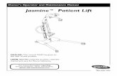 Jasmine™ Patient Lift - Invacare · The Jasmine Patient Lift can be used with the standard swivel bar or an optional cradle attachment. The tilting cradle attachment enables a single