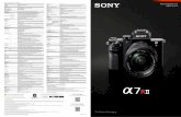 Interchangeable-lens digital camera - sony.com · *5 Continuous movie recording is possible for approximately 29 minutes (limited by product specifications). *6 Indicated recording
