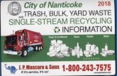 2018 City of Nanticoke TRASH, BULK, YARD WASTE … · L P. Mascaro Sons The City of Nanticoke No longer accepts cash as a form Of payment Forms of Payment Accepted Personal Check