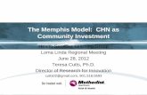 The Memphis Model: CHN as Community Investment · The Memphis Model The Memphis Model “maps” (aligns and leverages) existing assets — integrating congregational and community