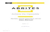 Abrites J2534 passthru driver user manual J2534 passthru driver... · 3.12 Using AVDI interface with GM Tech2Win Diagnostic System ... through reprogramming from model year 2004 and