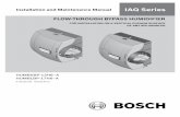 FLOW-THROUGH BYPASS HUMIDIFIER - bosch-climate.us · pan and distributor trough attached. Ensure that the drain pan is on the bottom and that the spout aligns with the outlet in the